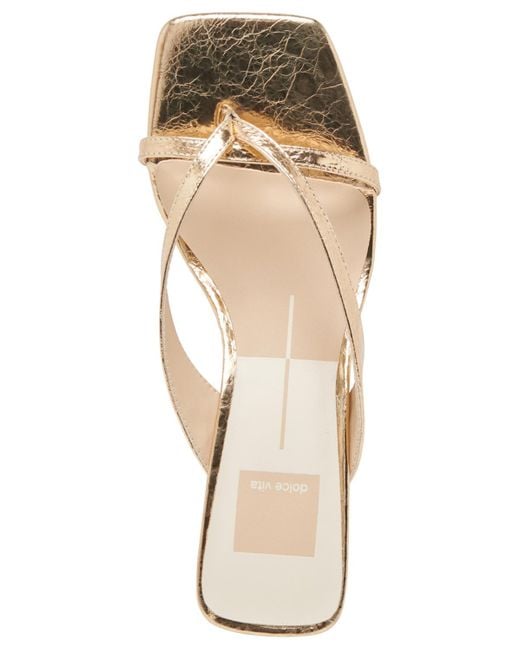 Dolce Vita White Brevel Thong Low Block Heel Dress Sandals