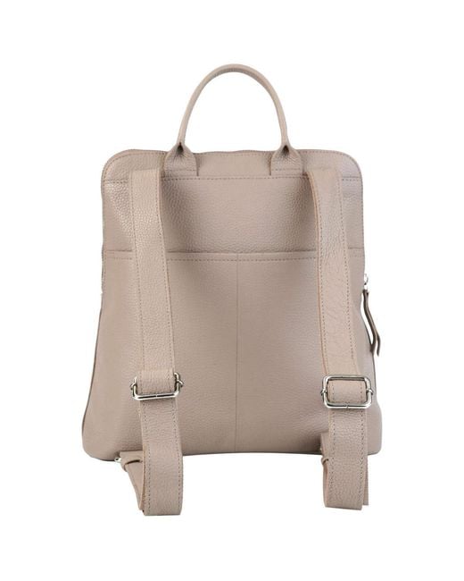 Mancini Natural Pebbled Brigette Backpack