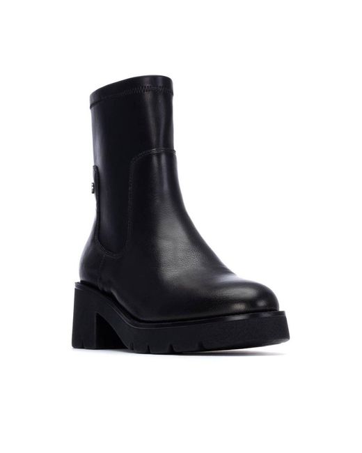 Xti Black Stretchy Chelsea Booties