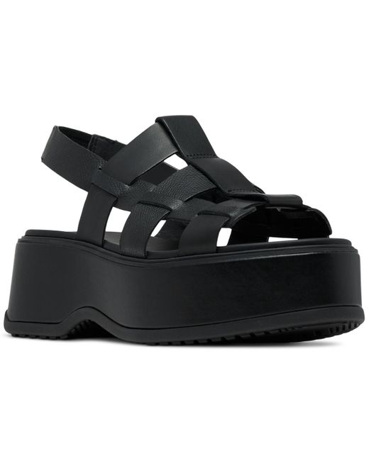 Sorel Black Dayspring Slingback Platform Sandals