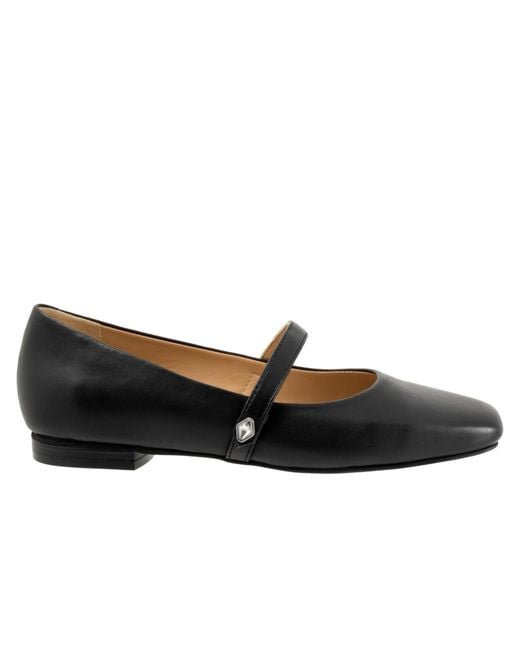 Trotters Black Hazel Flat