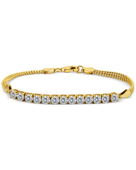 Giani Bernini Metallic Cubic Zirconia Beaded Chain Bracelet