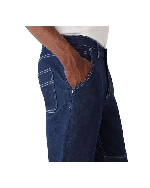 Frank And Oak Blue Nolan Straight-fit Seamed Jeans for men