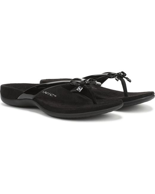 Vionic Black Bella Thong Sandals