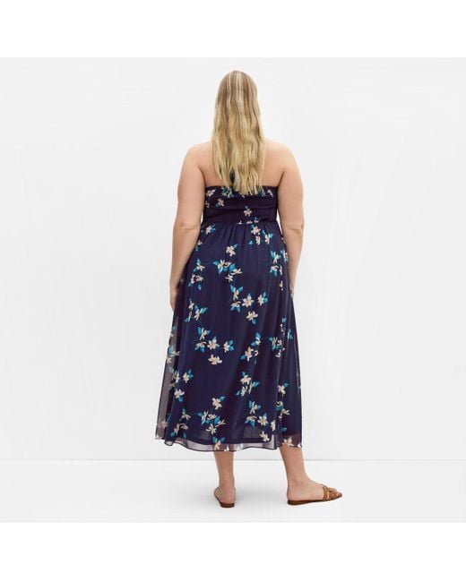 City Chic Blue Everfree Floral Print Maxi Dress