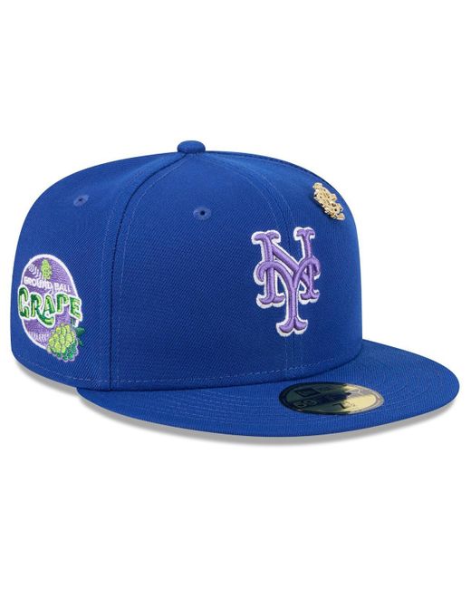 KTZ Blue New York Mets 2025 Big League Chew 59fifty Fitted Hat for men
