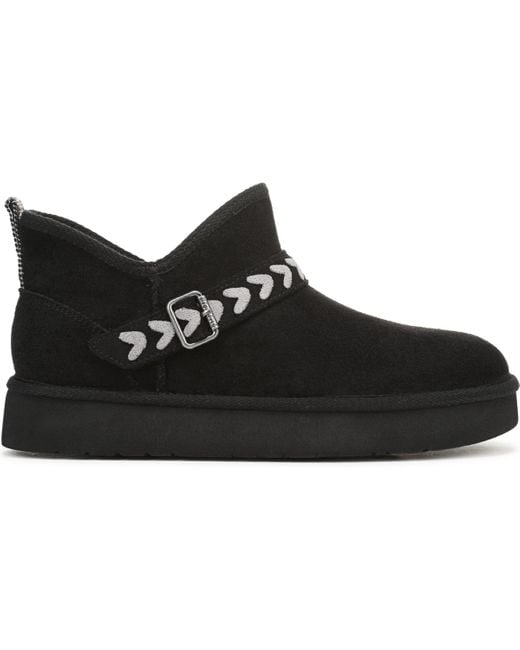 Blowfish Black Mokolo Round Toe Pull On Platform Short Boots
