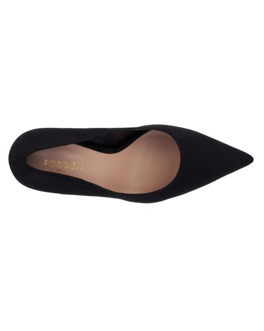 TORGEIS Blue Adena Pointed Toe Flared Heel Pump