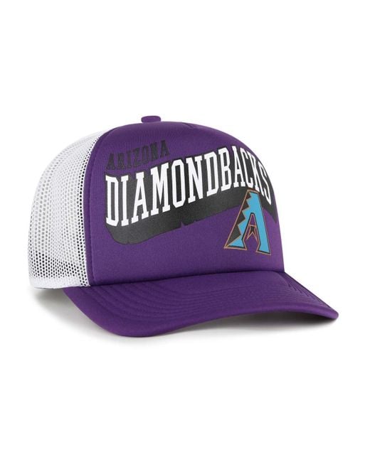 '47 Purple Arizona Diamondbacks Meander Foam Trucker Snapback Hat