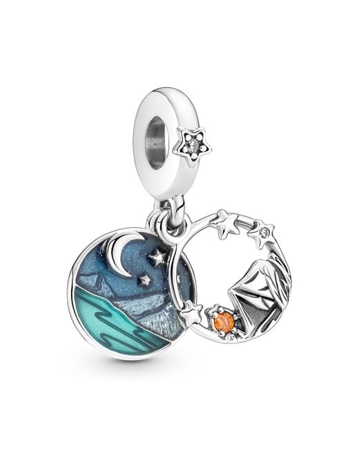 Pandora Blue Camping Double Dangle Charms