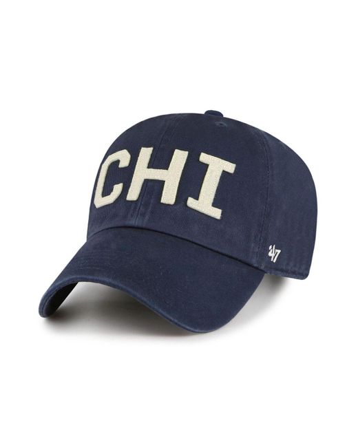 47 Brand Blue Navy Chicago Bears Finley Clean Up Adjustable Hat