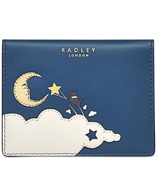 Radley Blue Shoot For The Moon Small Leather Cardholder
