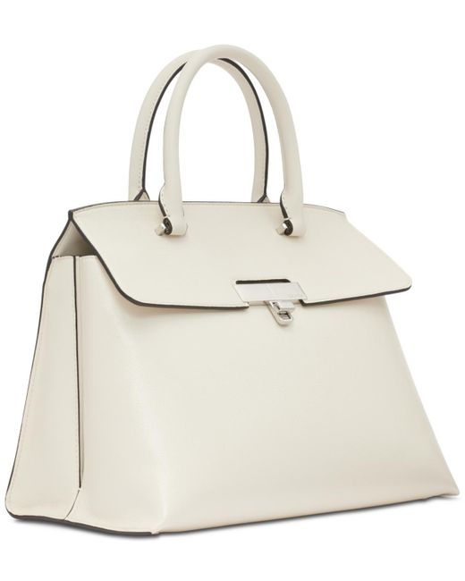 Calvin Klein Natural Becky Turnlock Convertible Satchel