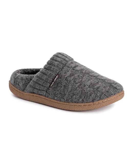 Muk Luks Gray Marcel Slipper for men
