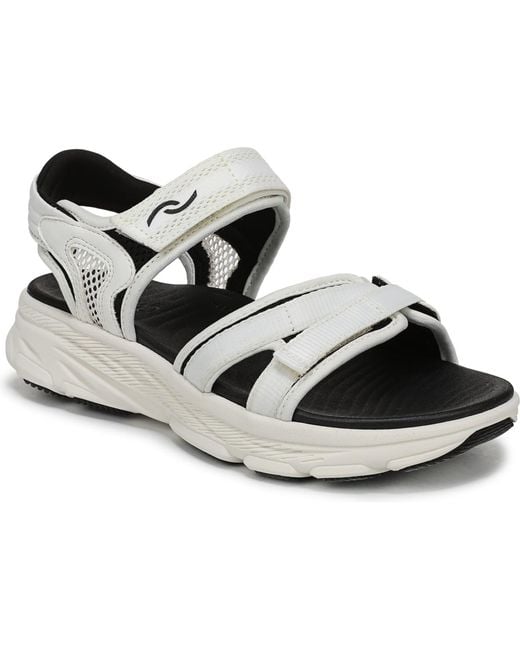 Ryka Black Devotion Max Strappy Flat Sandals