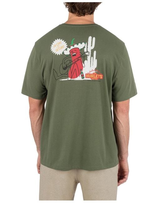 Hurley Green Los Short Sleeve T-shirt for men