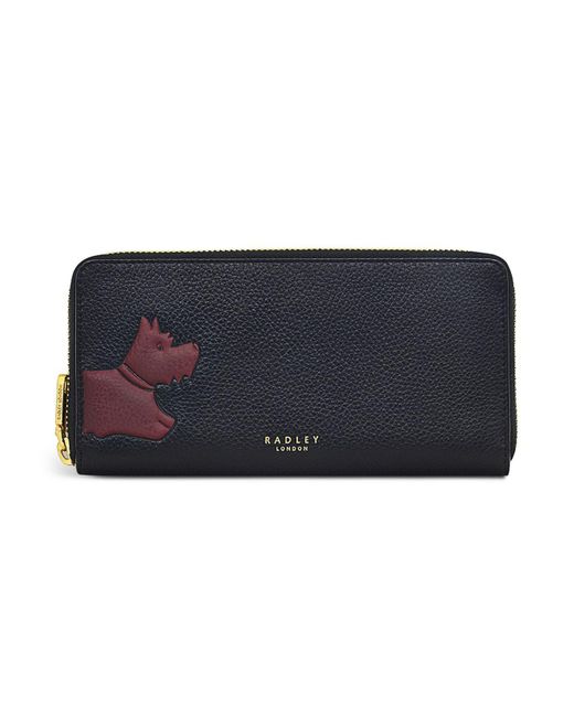 Radley Leather Radley Stamp Mini Zip Around Wallet in Black (Blue) Lyst