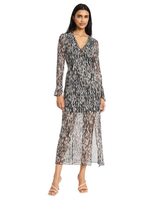Donna Morgan Multicolor Long-sleeve A-line Dress