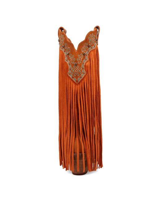 Dingo Orange Tequila Sunrise Suede Boot