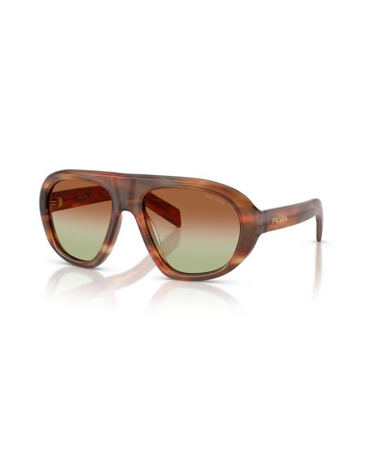 Prada Brown Geometric Sunglasses