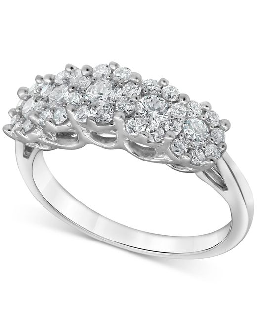 Forever Grown Diamonds White Lab-created Diamond Horizontal Cluster Statement Ring (1 Ct. T.w.