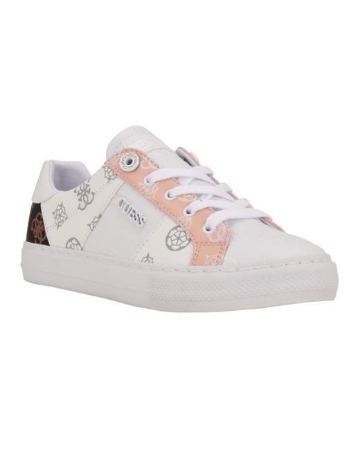Guess Pink Loven Casual Lace-up Sneakers
