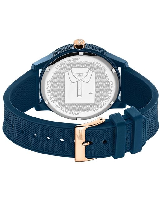 lacoste 12.12 watch blue