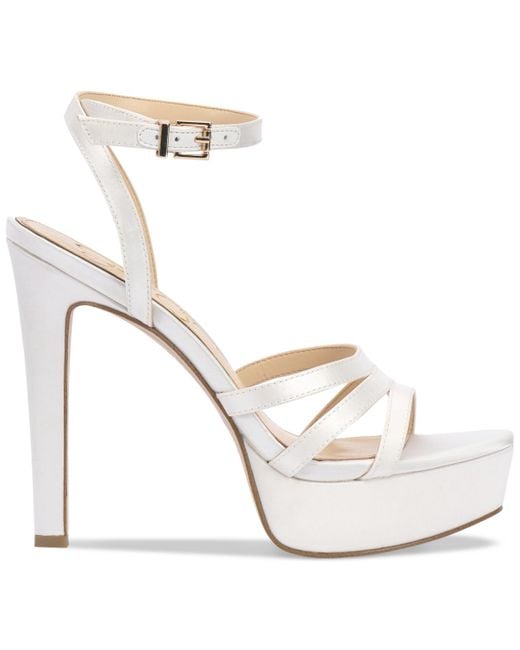 Jessica Simpson White Balina Bridal Ankle-strap Platform Sandals