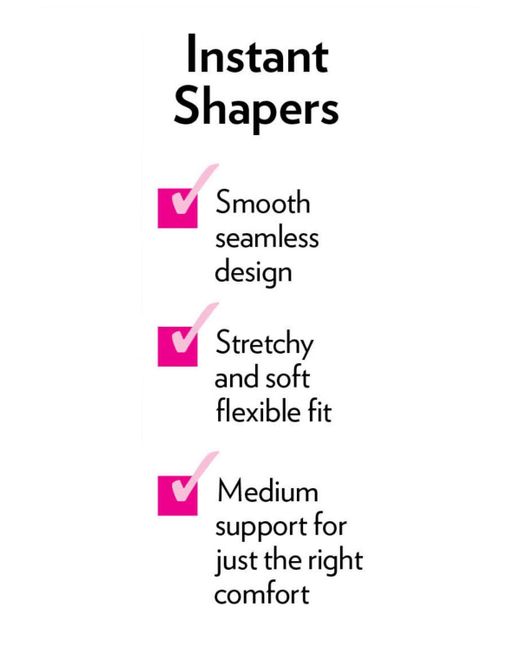 Secret Solutions White Plus Size Instant Shaper Medium Control Seamless High Waist Brief