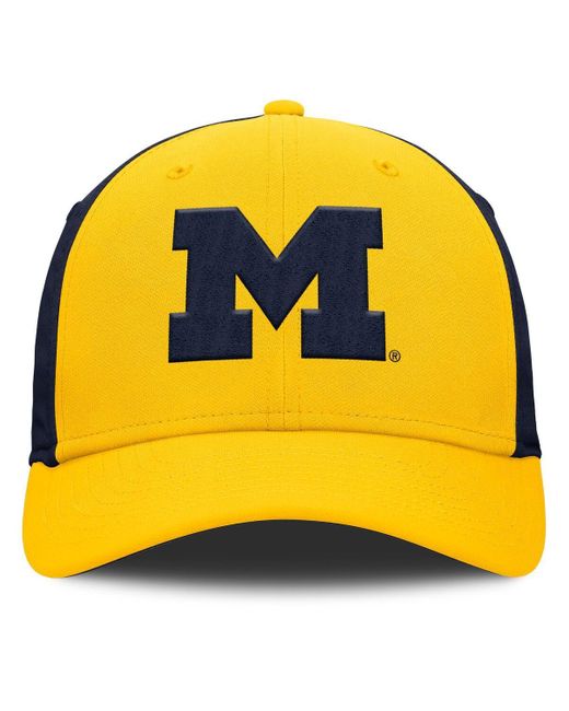 Nike Yellow Maize/navy Michigan Wolverines 2025 Sideline Rise Local Performance Flex Hat for men