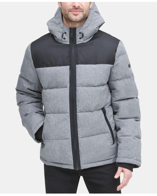 DKNY Synthetic Mixed-media Puffer Coat 