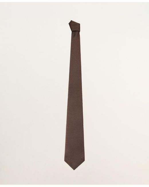 Mango Brown Silk Tie for men
