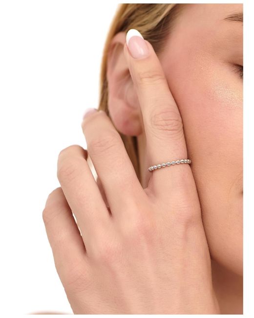 DEVATA Metallic Beaded Ball Ring