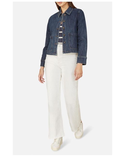 Yumi' Blue Denim Jacket With Patch Pockets