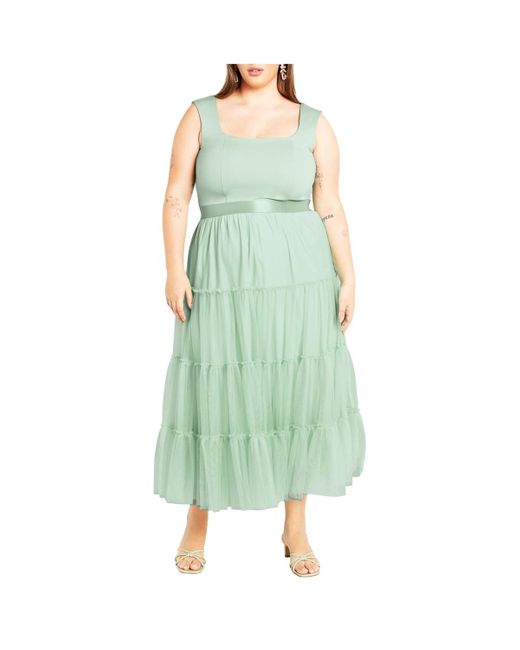 City Chic Green Plus Size Sherie Dress