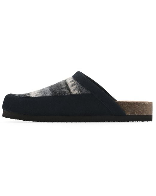 White Mountain Black Benday Footbeds Clogs