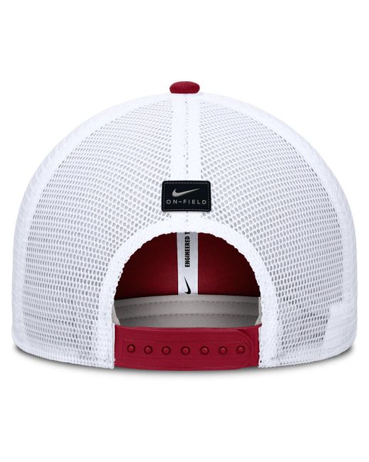 Nike Red Alabama Tide 2025 Dugout Coaches Rise Performance Trucker Adjustable Hat for men