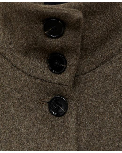 Mango Brown Pockets Detail Wool Blend Jacket