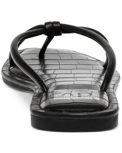 DV by Dolce Vita Black Jamali Strappy Flat Slide Sandals