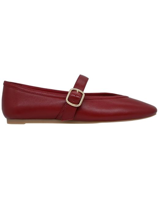 INC International Concepts Red Lannettee Mary Jane Flats