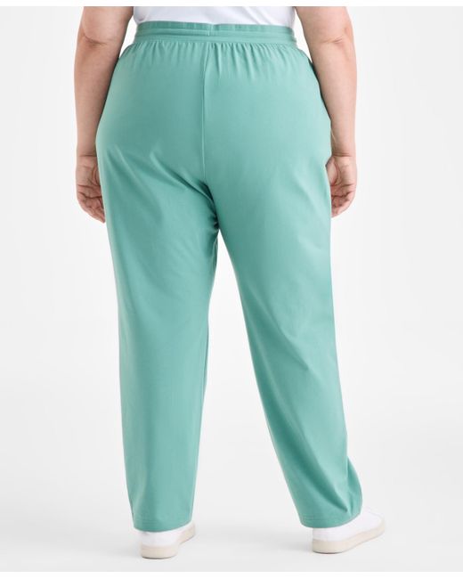 Style & Co. Blue Plus Size Knit Pull-on Pants