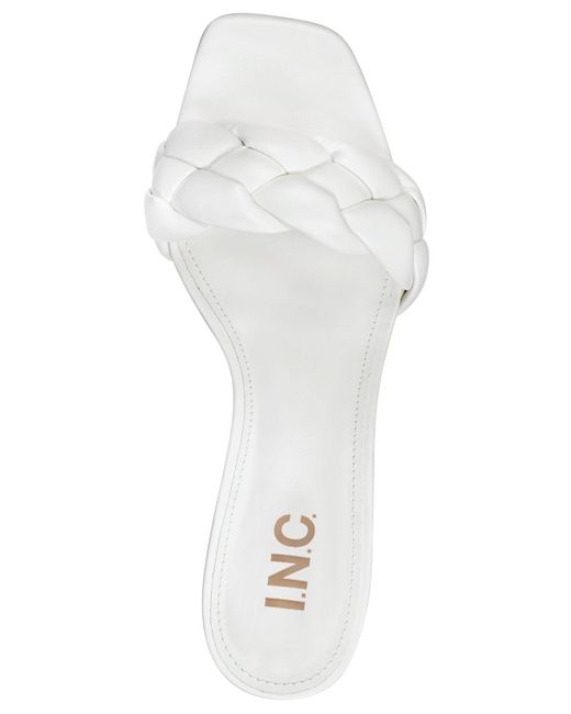 INC International Concepts Parker Woven Slide Sandals, Created For Macy's  in White | Lyst