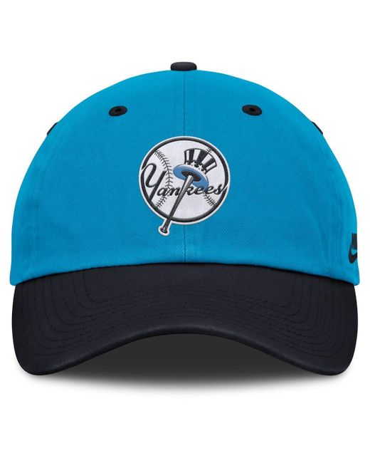 Nike Blue/navy New York Yankees Neon 90s Club Adjustable Hat for men