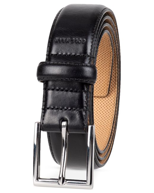 Cole Haan Black Gramercy Leather Dress Belt for men
