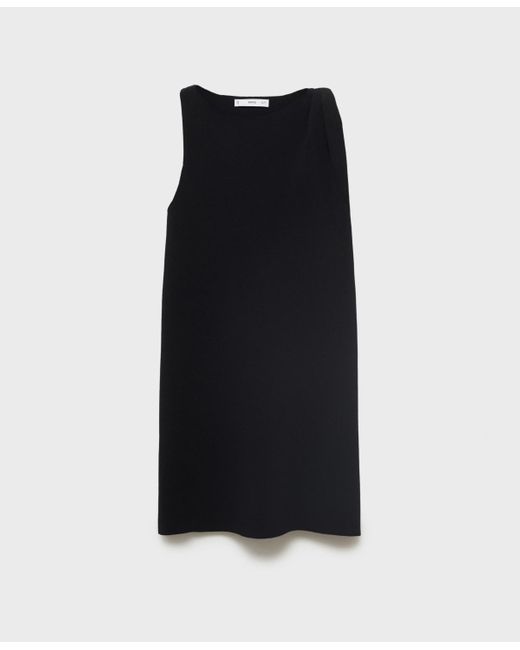 Mango Black Asymmetrical Knitted Dress
