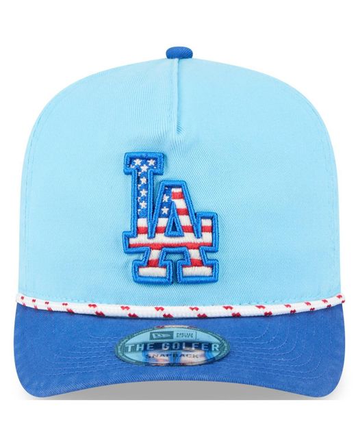 KTZ Blue /royal Los Angeles Dodgers 2025 Fourth Of July Golfer Snapback Hat for men