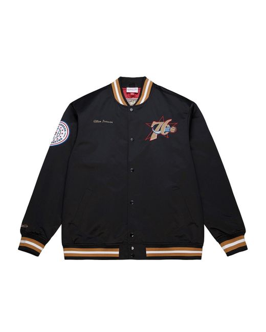 Mitchell & Ness Black Allen Iverson Philadelphia 76ers Nba Legends Full-snap Satin Jacket for men