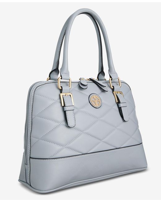Giani Bernini Gray Medium Quilted Dome Satchel