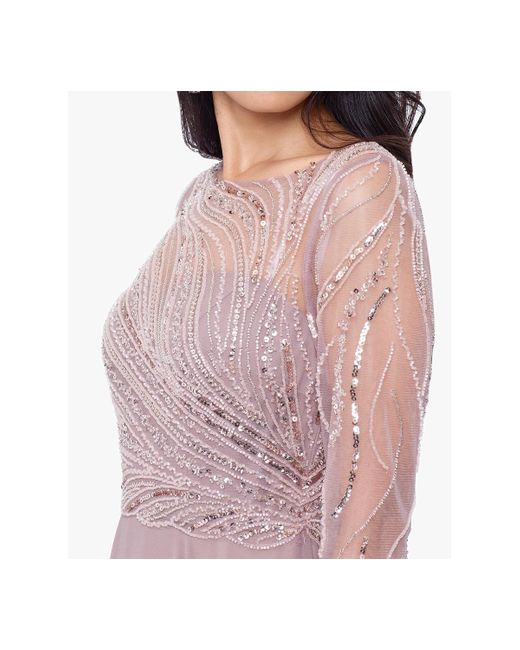 Xscape Chiffon Ball Gown in Purple Lyst