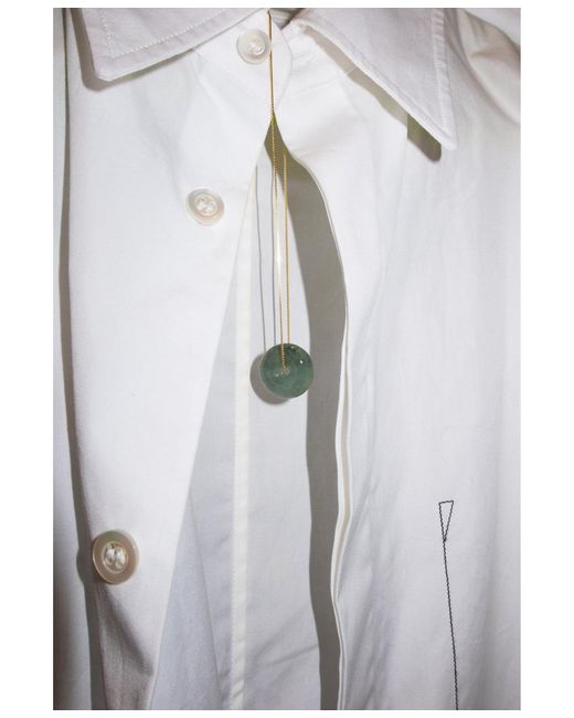 seree Green Button — Jade Pendant Necklace